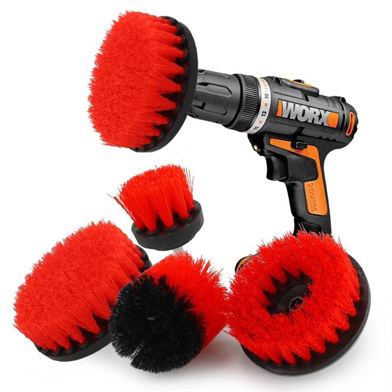 2/3.5/4/5 Brush Attachment Set Power Scrubber Brush Car Polisher Bathroom Cleaning KitExtender Kitchen Cleaning Tool
